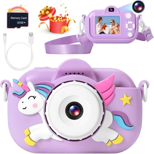 Miniatura 12 de Cámara digital para niños pequeños de YEEHAO, juguetes para niños de 3 a 9 años, cámara de video para niños pequeños de 1080P, regalos de Navidad