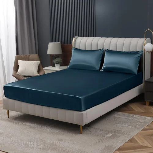 Miniatura 39 de Homiest Sábana Plana de Satén Blanco - Ropa de Cama de Colchón Full de Lujo y Ultra Suave