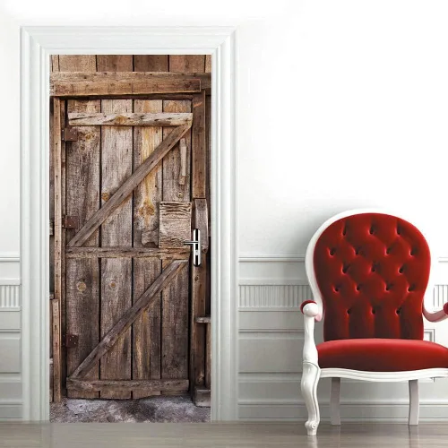 Miniatura 64 de Calcomanías 3D para puerta, murales para despegar y pegar, cocodrilo negro, calcomanías de pared, autoadhesivas, extraíbles, impermeables, de PVC