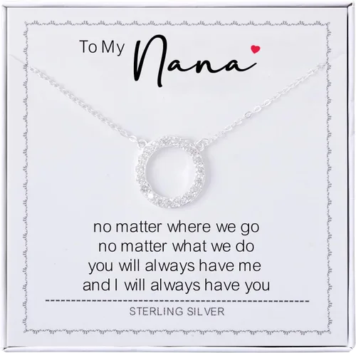Miniatura 33 de Collar para mujeres y niñas, collar de círculos de plata de ley, collar de fuerza de coraje, guerreros, ideas de regalos