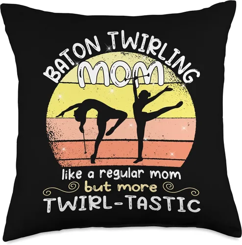 Miniatura 4 de Baton Twirling mom - gymnasts baton twirler Throw Pillow
