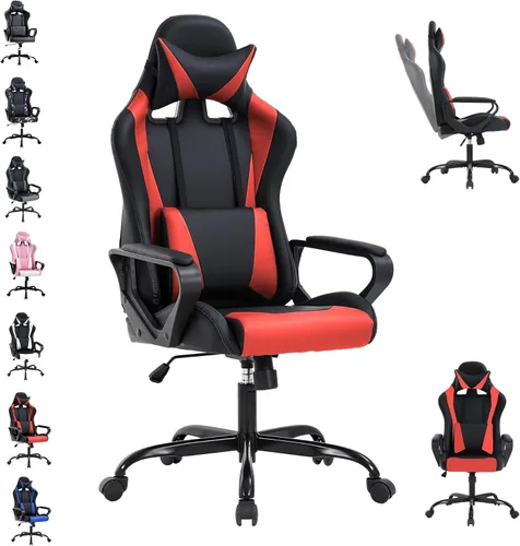 Miniatura 9 de Silla de videojuegos, silla de videojuegos, silla de escritorio de oficina con respaldo alto, silla de escritorio de oficina con soporte lumbar