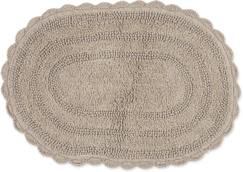 Miniatura 40 de DII Crochet Collection - Tapete de baño reversible, redondo, 27.5 pulgadas de diámetro, color azul camafeo Azul Cameo