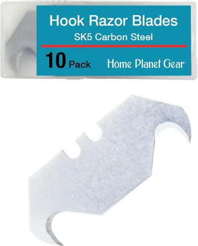 Miniatura 7 de Cuchillas dentadas para cuchillo utilitario – Paquete de diez maquinillas de afeitar de sierra SK5 de alta resistencia para reemplazo de cortador