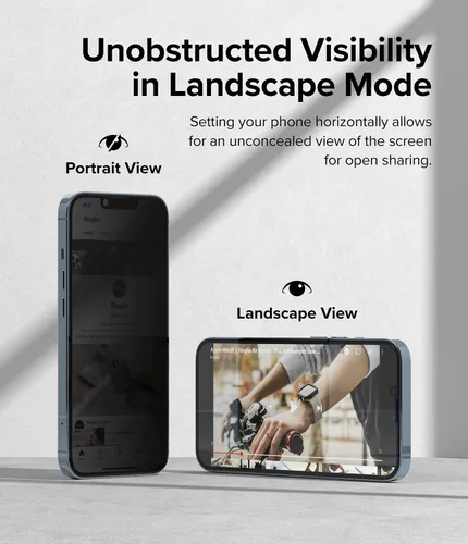 Miniatura 5 de Ringke Vidrio de privacidad [antiespía] compatible con iPhone 14 Plus protector de pantalla de 6.7 pulgadas, vidrio templado de cobertura completa