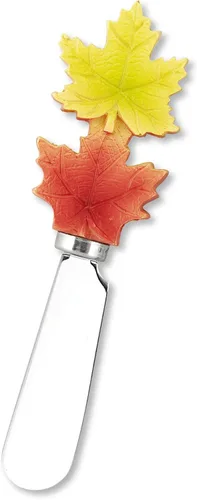 Miniatura 7 de Supreme Housewares Fall Leaves - Esparcidores de queso, asas de resina pintadas a mano con cuchillas de acero inoxidable para untar queso crema