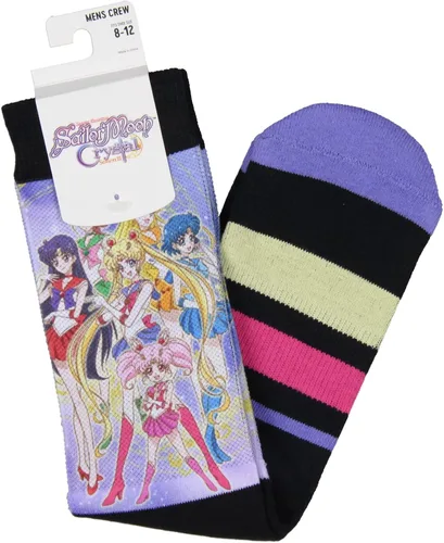 Miniatura 4 de Bioworld Sailor Moon - Calcetines deportivos de manga para hombre, diseño de Sailor Moon Crystal a media pantorrilla, calcetines deportivos, Multi