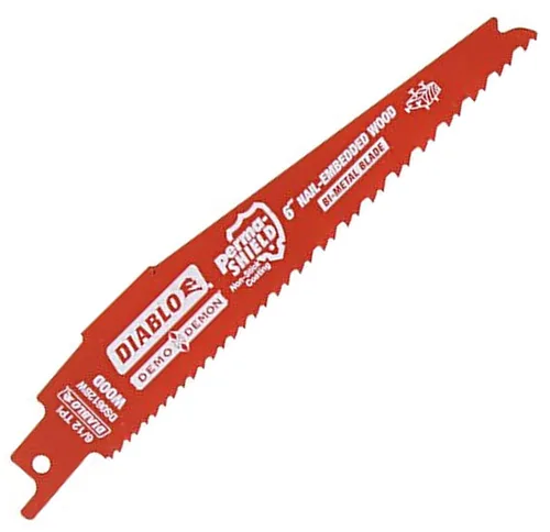 Miniatura 4 de Diablo Cuchillas alternativas bimetálicas con revestimiento Perma-Shield para madera incrustada en clavos, 6 pulgadas de longitud, diseño de dientes