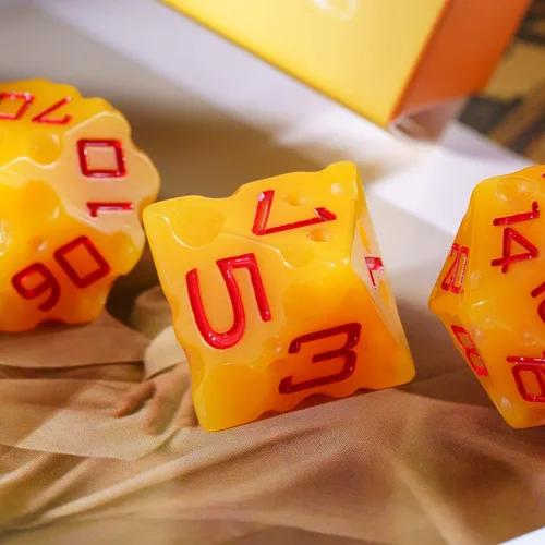 Miniatura 5 de Juego de dados de resina para DND, juego de 7 dados poliédricos negros D&D rellenos con papel de colores brillantes para juegos de rol