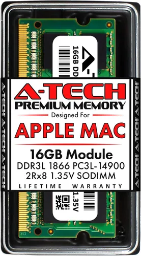 Miniatura 8 de A-Tech 16 GB (2 x 8 GB) RAM para Apple iMac finales de 2015 27 pulgadas Retina 5K DDR3L 1866MHz / 1867MHz PC3L-14900 1.35V 204-Pin SODIMM Kit
