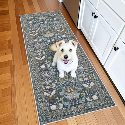 Miniatura 205 de Alfombra lavable para pasillo - 2x7 alfombras de cocina, alfombra para entrada, alfombra vintage, suave, alfombra antideslizante para piso, alfombra