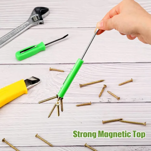 Miniatura 5 de Honoson Mini destornillador magnético de bolsillo con clip, juego de herramientas de destornillador de cabeza plana pequeña para accesorios
