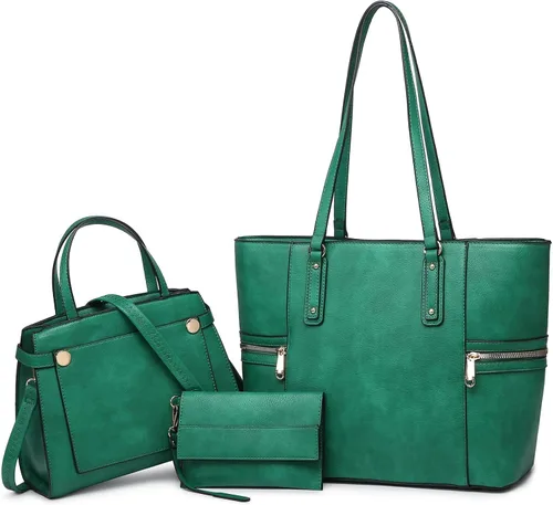 Miniatura 19 de Bolsos y bolsos de mano para mujer, bolso tipo tote, bolso de hombro con asa superior, bolso tipo sobre, juego con cartera, bolso grande de trabajo
