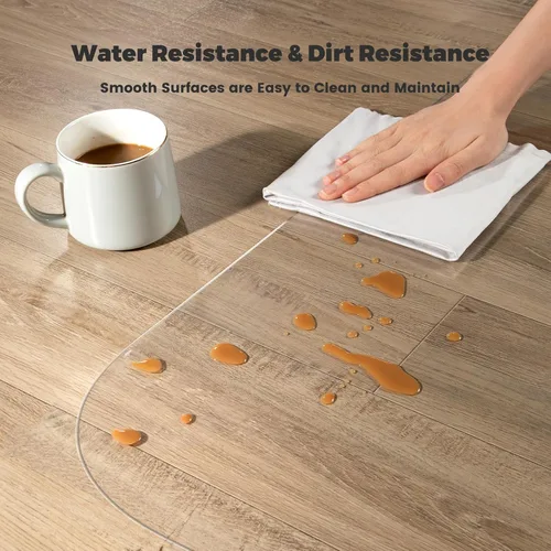 Miniatura 4 de Yecaye Tapete para silla de oficina para suelo de madera dura, 36 x 48 pulgadas, alfombrilla transparente para silla de escritorio, protector