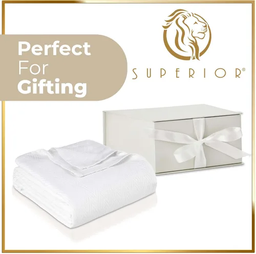 Miniatura 3 de Superior Metro - Manta de algodón para todas las estaciones, manta tejida para sofá, cama, ropa de cama, casa de campo, artículos esenciales