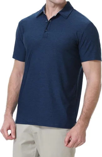 Miniatura 3 de PRIUMPH Mens Golf Polo ShirtsShort Sleeve Quick Dry Moisture Wicking Golf Polo Shirts for Men