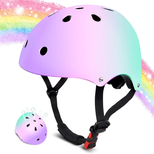 Casco de bicicleta para niños de 2-3-5-8-14 años para niñas, niños, niños pequeños, niños y jóvenes, casco de bicicleta para niños pequeños con