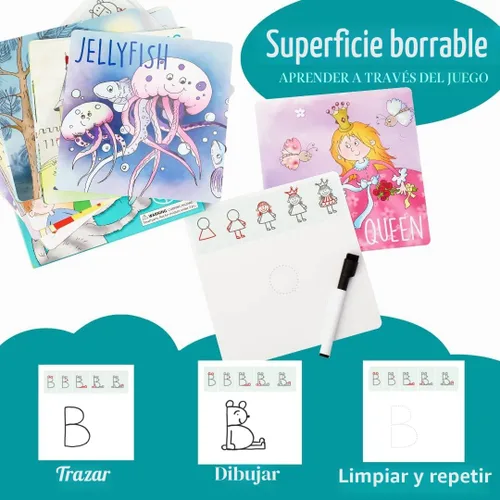 Miniatura 5 de Dibujo con Letras de Aprendizaje del Alfabeto Trazando ABC Conjunto de Juguetes de Escritura a Mano Juego Educativo Regalo de Cumpleaños
