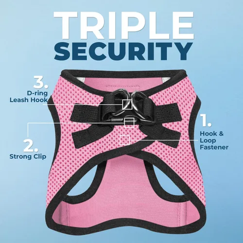 Miniatura 2 de Best Pet Supplies - Arnés de malla para perros, apto para todo tipo de clima; arnés tipo chaleco fácil de poner, para perros pequeños y medianos.