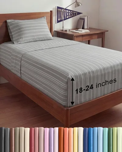 Miniatura 84 de Sábanas King divididas con bolsillos extra profundos, sábanas transpirables y refrescantes de 5 piezas, sábanas de lujo para hotel, suaves, sin 22