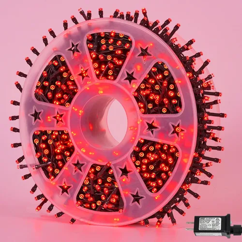 Miniatura 16 de YEGUO 200 luces LED de 66 pies para Navidad, exteriores, impermeables, cadena de luces blancas cálidas para interiores, 8 modos, cable verde, luz