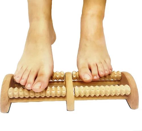 Pursonic Rodillo masajeador de pies, alivio de la fascitis plantar, talón, arco, dolores musculares, dolor de pies, alivio del estrés, curvo, diseño