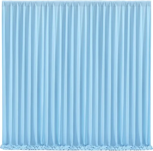 Miniatura 14 de Cortinas de Fondo Beige - Cortinas de Poliéster Sin Arrugas para Fotografía, Cortinas de Fondo para Fiestas, para Decoraciones de Baby Shower