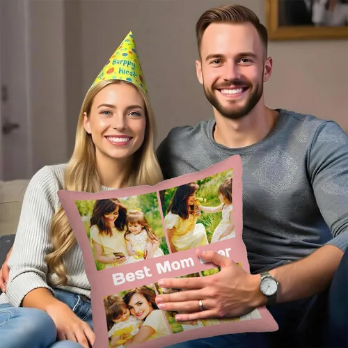 Miniatura 7 de Best Mom Ever Personalized Pillowcase – Custom Photo Collage Throw Pillow Cover, Gift for Family, Couple, Christmas, Mother's Day & Birthday 5
