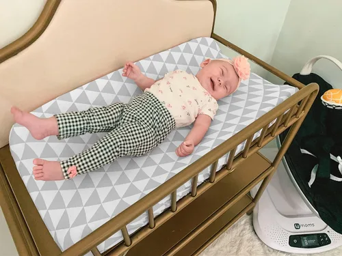 Miniatura 3 de Funda para cambiador – Paquete de 4 fundas para cambiador de bebé de primera calidad – Funda para cambiador de niño o niña – Jersey puro lavable a