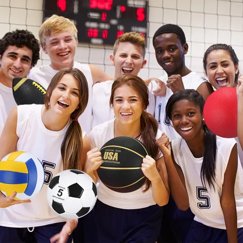 Miniatura 6 de Leyndo Juego de 18 Pelotas Deportivas a Granel Baloncesto Fútbol Americano Voleibol Fútbol Soccer Parque Infantil Béisbol con Bolsa de Equipo Negro