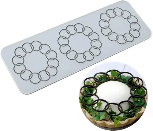 TUKE Moldes de encaje para decoración de pasteles, moldes de silicona de hojas 3D para hornear, gomitas y fondant, patrones de flores, panal y abeja