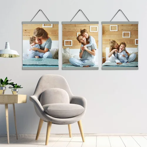 Miniatura 18 de Paquete de 3 marcos magnéticos para colgar pósteres, de 20 pulgadas, color pino, 20 x 24, 20 x 30, 20 x 28 pulgadas, marcos magnéticos de madera