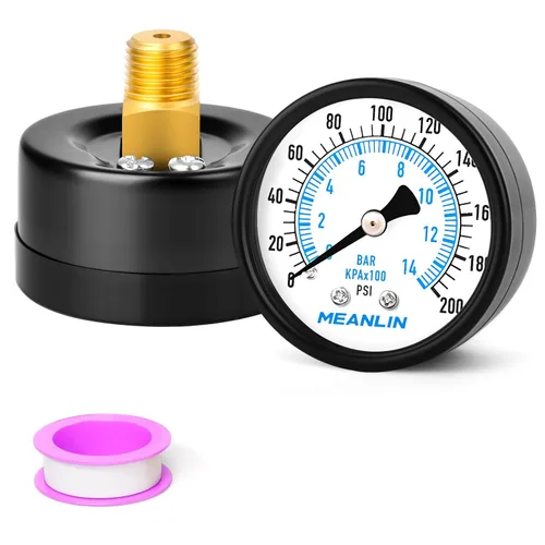 Miniatura 9 de MEANLIN MEASURE Medidor de presión de bomba de pozo de 0-100 psi, esfera de cara de 2 pulgadas, NPT de 1/4 pulgadas para bomba de pozo, probador