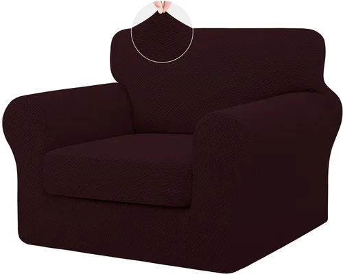 Miniatura 24 de ISSUNTEX - 4 piezas de fundas de sofá de alto estiramiento y espesor, funda suave para sofá con 3 cojines separados, funda elástica de sofá de tela