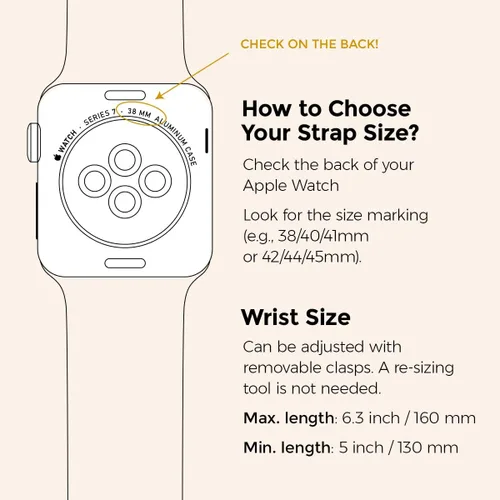 Miniatura 6 de My Pretty Strap - Compatible Apple Watch Band Strap, Stainless Steel Fashion iWatch Replacement Strap- Easy Resizing, No Tool Needed, Fits Most