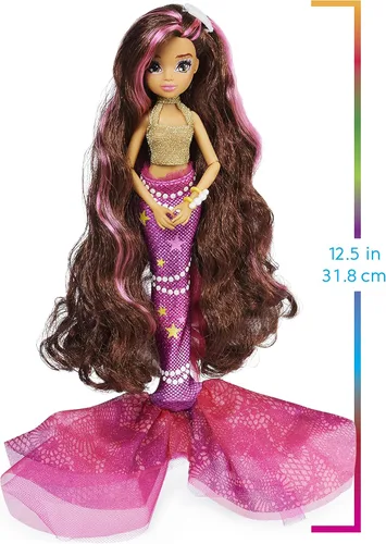 Miniatura 7 de MERMAID HIGH, Searra - Muñeca de sirena de lujo y accesorios con cola extraíble, ropa de muñeca y accesorios de moda, juguetes para niños para niñas