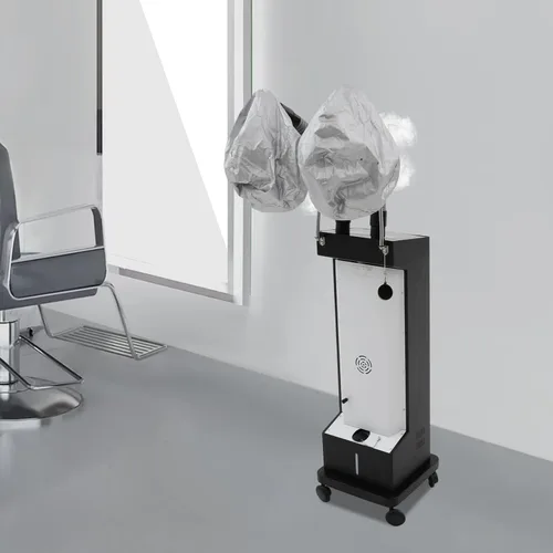 Miniatura 7 de DNYSYSJ Secador de pelo con capucha, soporte profesional para secador de pelo con 5 modos y temporizador ajustable, capó de salón con capucha y Negro