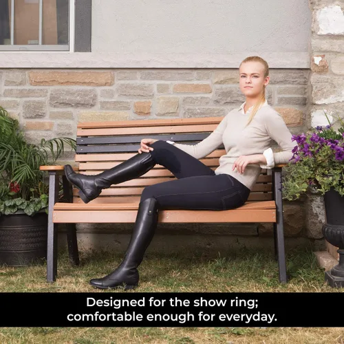 Miniatura 7 de ELATION EuroSeat - Pantalones de equitación de platino Brooklyn de cintura alta para mujer