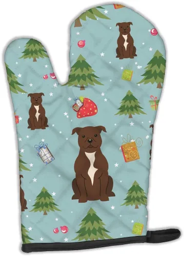 Miniatura 295 de Caroline's Treasures BB2732OVMT Dog House Collection Border Collie - Guante de horno grueso resistente al calor para sartenes calientes y horno