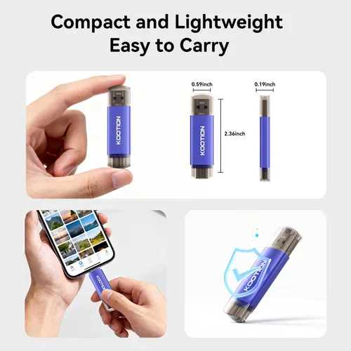 Miniatura 4 de 16GB Type-C Flash Drive 10-Pack, KOOTION 2-in-1 USB-A&USB-C 2.0 Dual Drive OTG, Memory Stick for Android Smartphone/Tablet/PC