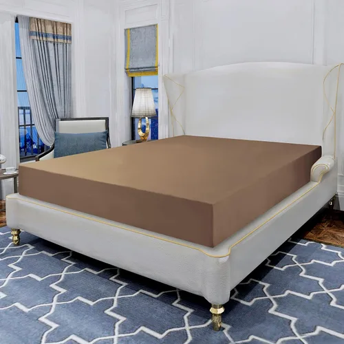 Miniatura 25 de Elegant Comfort Lujosa sábana bajera de 1500 hilos de calidad egipcia resistente a las arrugas, 1 pieza, elástico en todo el contorno, bolsillo