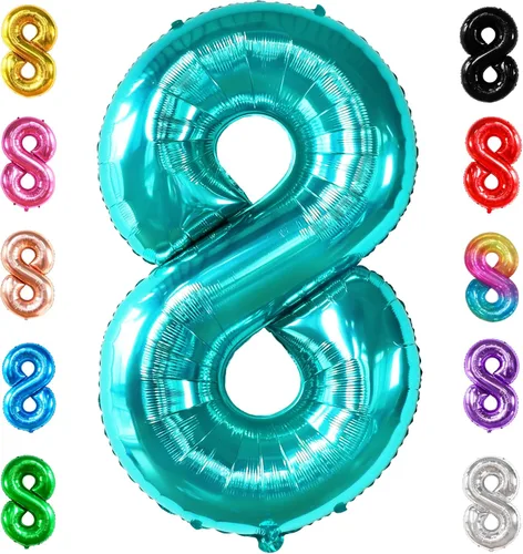 Miniatura 11 de Globo gigante plateado del número 0 de 40 pulgadas – Globo Mylar del número 0 Globo plateado 0 para decoraciones de fiesta Globo plateado