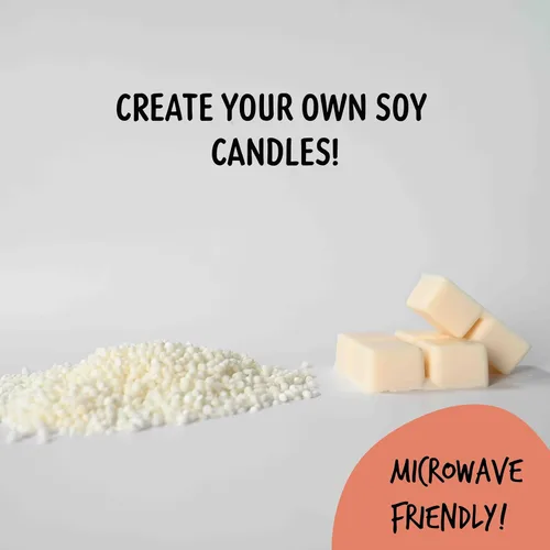 Miniatura 3 de American Soy Organics - 1 libra de perlas de cera de soya Freedom para hacer velas - Cuentas de soja para microondas - Cera de pilar premium