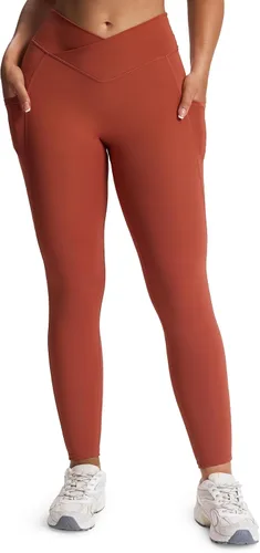 Miniatura 82 de Aoxjox Trinity - Pantalones de yoga de cintura alta con bolsillos para mujer, control de abdomen, cintura cruzada, leggings de entrenamiento suaves