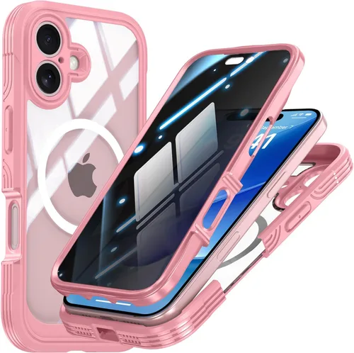 Miniatura 11 de TOPF&B Funda de privacidad para iPhone 17 Pro Max, compatible con MagSafe, funda magnética para iPhone 17 Pro Max, protector de pantalla de Negro