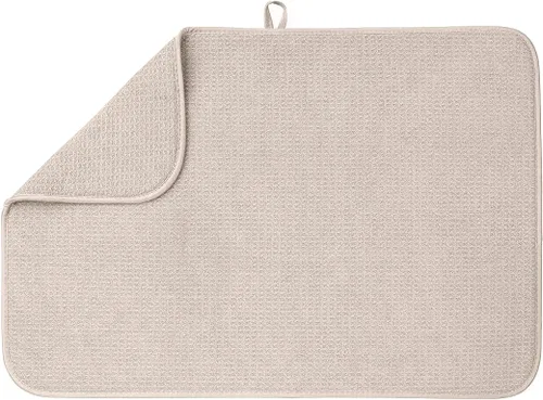 Miniatura 7 de Bellemain XXL Tapete para Platos de Microfibra para Secar Platos, Súper Absorbente (Negro, 17" x 24")