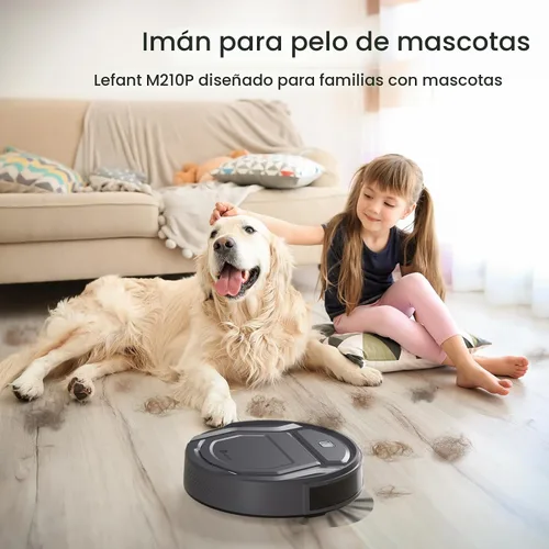 Miniatura 2 de Lefant Robot aspiradora M210 Pro, delgada, silenciosa, 3 niveles de succión ajustables, 6 modos, robot aspirador para pelo de mascotas, suelos duros