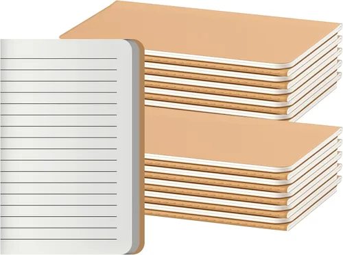 Miniatura 10 de 20 paquetes de cuadernos en blanco pequeños de bolsillo a granel con papel grueso sin rayar, 60 páginas, 14 x 9 cm, tamaño A6, fácil de llevar