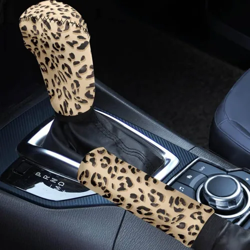 Miniatura 16 de Juego de 2 piezas set de accesorios interiores para coche, para las mujeres, hombres; cubierta de palanca de cambios/freno de mano, personalizada