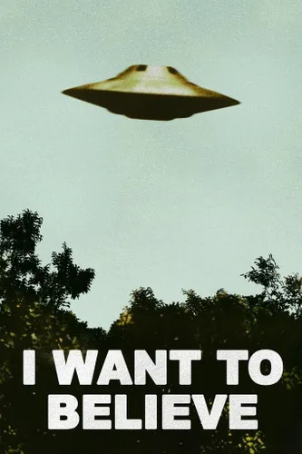 Póster laminado con texto en inglés "I Want to Believe", decoración de habitación de los años 90, OVNI Alien SciFi, Fantasía, Horror, póster de